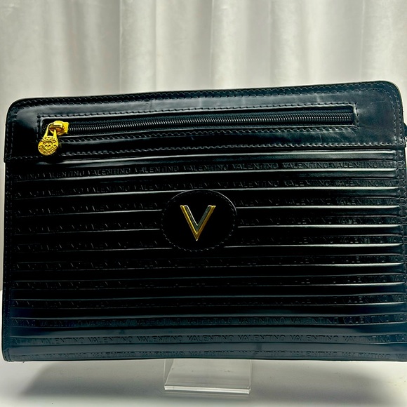 Mario Valentino black Clutch Black Noir - Picture 1 of 17